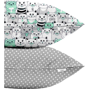 Набір наволочок Cosas Set Pillow Cats Gray Dots Grey 50х70 2 шт (4822052023709) в Одесі