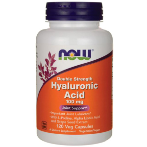 Витамины Now Foods Hyaluronic ACID 100 мг 120 веган капсул (733739031518)