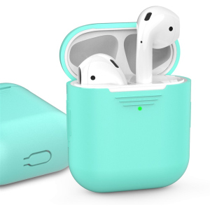 Класичний Силіконовий чохол AhaStyle для Apple AirPods Mint green (AHA-01020-MGR) краща модель в Одесі