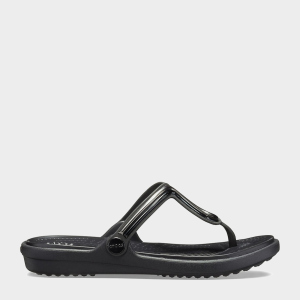 В'єтнамки Crocs Jibbitz Sanrah Metalblock Flat Flip 205470-0FN-W7 37-38 23.8 см Multi Чорні/Чорні (9001054263701/191448321809)