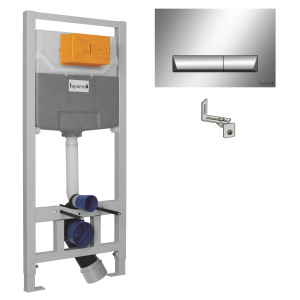 IMPRESE комплект інсталяції для унітазу 3в1 (інсталяція, кріплення, клавіша хром PAN) краща модель в Одесі
