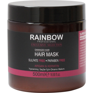 Маска для волосся без сульфатів та парабенів Rainbow Professional Exclusive Hair Аргана та кератин для пошкодженого волосся 500 мл (73353) (8697426733531) в Одесі