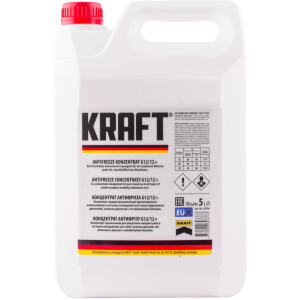 Антифриз Kraft G12/12+ Red концентрат для системи охолодження 5 л (KF104) ТОП в Одесі