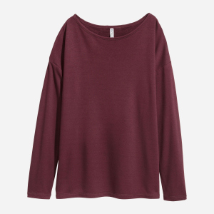 Жіночий лонгслів H&M 4383336-ACXF L Сливовий (DD3000003124533) краща модель в Одесі