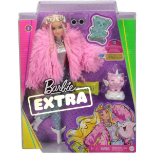 хорошая модель Кукла Barbie Экстра в розовой пушистой шубке (GRN28) (0887961908480)