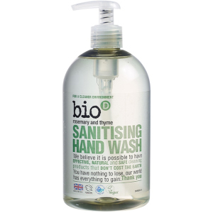 Жидкое дезинфицирующее мыло Bio-D Sanitising Hand Wash Rosemary & Thyme с эфирным маслом 500 мл (5034938200107) в Одессе