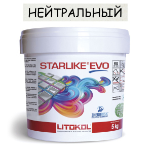 Эпоксидная затирка Litokol Starlike EVO 113 Нейтральный 5кг ТОП в Одессе