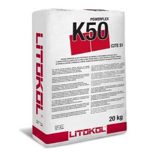 Клей на цементной основе Litokol POWERFLEX K50 20кг (K50G0020) Серый ТОП в Одессе