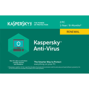 Kaspersky Anti-Virus 2020 продовження ліцензії на 1 рік для 2 ПК (скретч-картка) ТОП в Одесі
