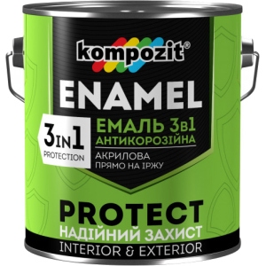 хорошая модель Эмаль антикоррозионная Kompozit 3 в 1 Protect 2.7 л Желтая (4820085744165)