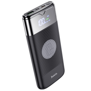 Powerbank Hoco 10000mAh с беспроводной зарядкой для iPhone/Android 18W/3A, QC/PD black лучшая модель в Одессе