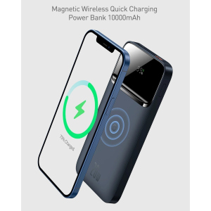 Павербанк Baseus Magnetic wireless Quick Charge 10000mAh 20W для iPhone 12|12 Pro|Max|Watch| AirPods| iPad| Samsung| Xiaomi| Huawei| Lenovo| Oppo| Meizu лучшая модель в Одессе