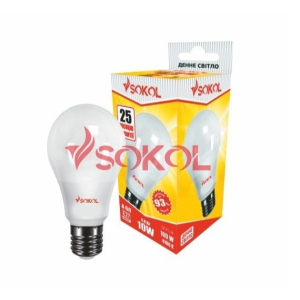 Набор 100 шт. LED лампа SOKOL A60 7.0W 220В E27 4100К ТОП в Одессе