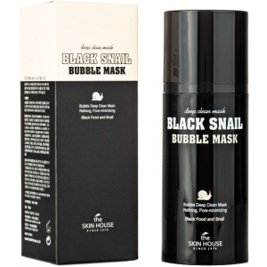 Маска The Skin House кислородная с улиткой и древесным углем Black Snail Bubble Mask 100 мл (8809080823217) лучшая модель в Одессе