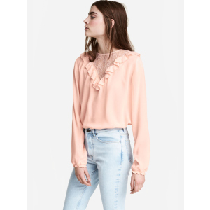 Блузка H&M 7979253 44 Персикова (EZH2000000138220) краща модель в Одесі