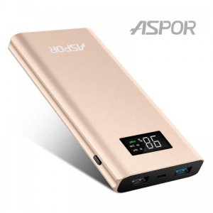 Універсальна мобільна батарея Aspor Q388 10000mAh Gold ТОП в Одесі