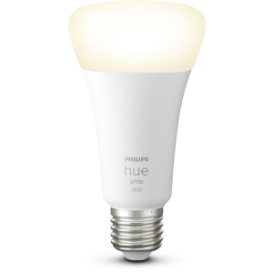 Розумна лампа Philips Hue E27, 15.5W(100Вт), 2700K, White, Bluetooth, димована (929002334903)