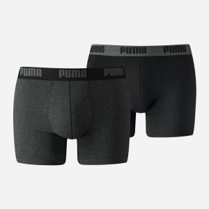 Труси-шорти Puma Basic Boxer 2P 90682305 L 2 шт Dark Grey Melange-Black (8718824338781) ТОП в Одесі