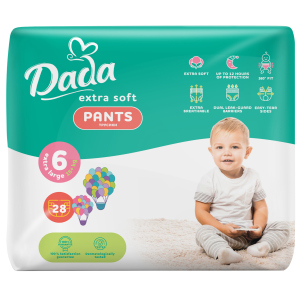 Трусики-підгузки Dada Extra Soft 6 XL 15+ кг 28 шт (4820174980696) краща модель в Одесі