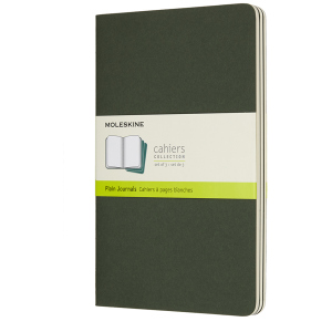 Набір записних книжок Moleskine Cahier 13 x 21 см 3 шт по 80 сторінок без лінівки Зелений рейтинг