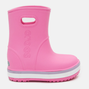 Гумові чоботи Crocs Crocband Rain Boot 205827-6QM-C13 30-31 Рожеві з лавандовим (191448410459)
