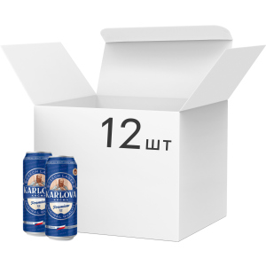 Упаковка пива Karlova Krcma Premium Lager светлое фильтрованное 5% 0.5 л x 12 шт (8594170340049) надежный