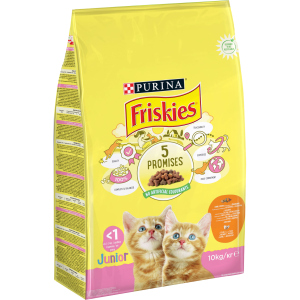 Сухий корм для кошенят Purina Friskies Junior з куркою, молоком та овочами 10 кг (5997204512413)