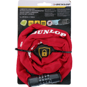 купити Велосипедний замок Dunlop кодовий 1200 мм Червоний (871125218090-1 red)