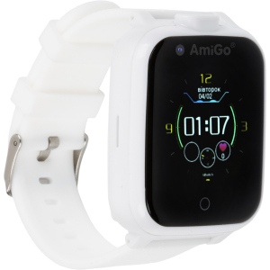 Детские смарт-часы с видеозвонком AmiGo GO006 GPS 4G WIFI Videocall White (dwswgo6w) лучшая модель в Одессе
