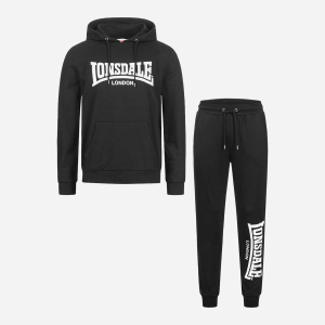 Спортивний костюм Lonsdale Cloudy 117199-1500 XXL Black/White (4251522375138) краща модель в Одесі