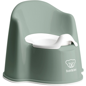 Горщик-крісло BabyBjorn Potty Chair Темно-зелений/Білий (55268) краща модель в Одесі