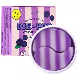 Гидрогелевые патчи для глаз с голубикой и сливками Koelf Blueberry & Cream Ice-Pop Hydrogel Eye Mask 60 шт (8809508850870)