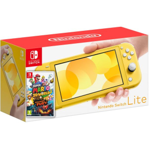 Nintendo Switch Lite Yellow + Гра Super Mario 3D World + Bowser's Fury (російська версія) в Одесі