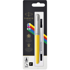 Ручка роллер Parker Jotter 17 Plastic Yellow CT RB блистер (15 326)