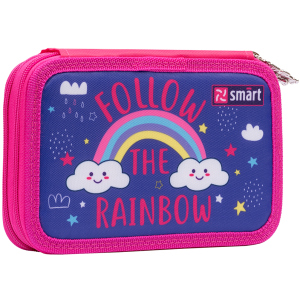 Пенал твердий Smart подвійний HP-01 Follow the rainbow фіолетовий (532818) краща модель в Одесі