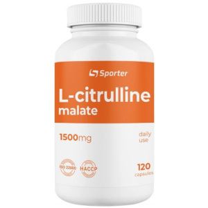 Амінокислота Sporter L-Citrulline malate 1500 мг 120 капсули (4820249720257) в Одесі