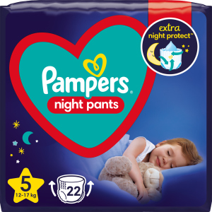 Підгузки-трусики нічні Pampers Night Pants Розмір 5 (12-17 кг) 22 шт (8006540234730) краща модель в Одесі