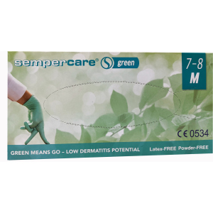 Перчатки медицинские смотровые нитриловые Igar Sempercare Green нестерильные неопудреные M 200 шт (9001570534859) надежный