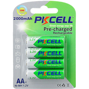 Акумулятор PkCell 1.2V AA 2000 mAh NiMH уже заряджений 4 шт. (PC/AA2000-4B)