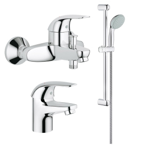 Набір змішувачів Grohe Euroeco 124428 краща модель в Одесі