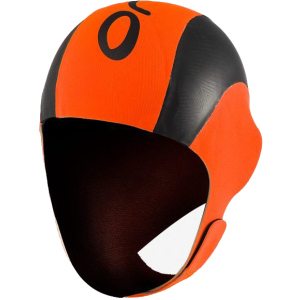 Неопренова шапочка Orca High Visibility Neoprene Swim Cap Orange/Black (LA424854) краща модель в Одесі