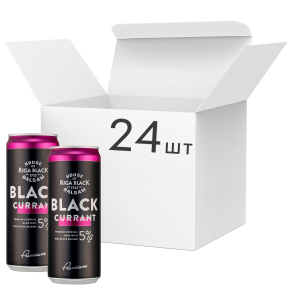 Упаковка слабоалкогольного напою Riga Black Balsam Currant Cocktail 5% 0.33 л x 24 шт (4750012000845) в Одесі