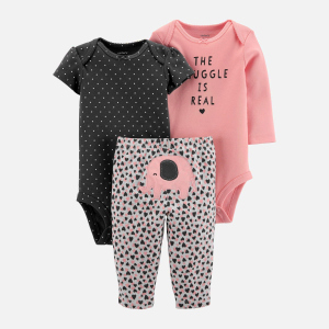 Комплект (боді 2 шт + штанці) Carters 18139910 86 см 650 P Pink (192135962602) ТОП в Одесі