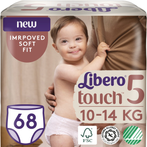 Підгузки-трусики Libero Touch Pants 5 10-14 кг одноразові 68 шт (7322541301938) надійний