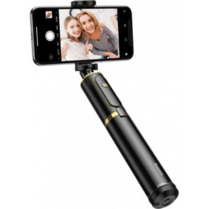 Держатель выдвижной для селфи Baseus Fully Folding + Bluetooth кнопка Stick Gold SUDYZP-D1V лучшая модель в Одессе