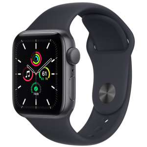 Смарт-часы Apple Watch SE GPS 40mm Space Gray Aluminium Case with Midnight Sport Band (MKQ13UL/A)