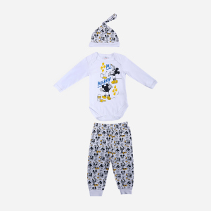 Комплект (боди + штанишки + шапочка) Disney Mickey Mouse MC18314 62-68 см Белый (8691109923707) ТОП в Одессе