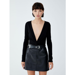 Боді-блузка Pull & Bear XAZ240573DMMP S Чорна (DD8000004805832)