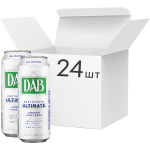 Упаковка пива DAB Ultimate Light світле фільтроване 4% 0.5 л х 24 шт (4053400207155) ТОП в Одесі