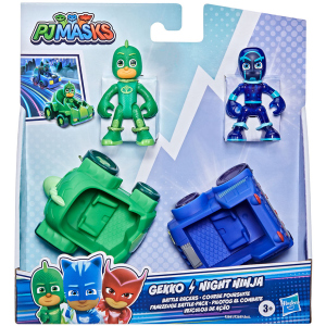 Игровой набор PJ Masks Герои в масках - Гекко против ночного ниндзя (2 фигурки 2 машинки) (F2841) (5010993847723) в Одессе